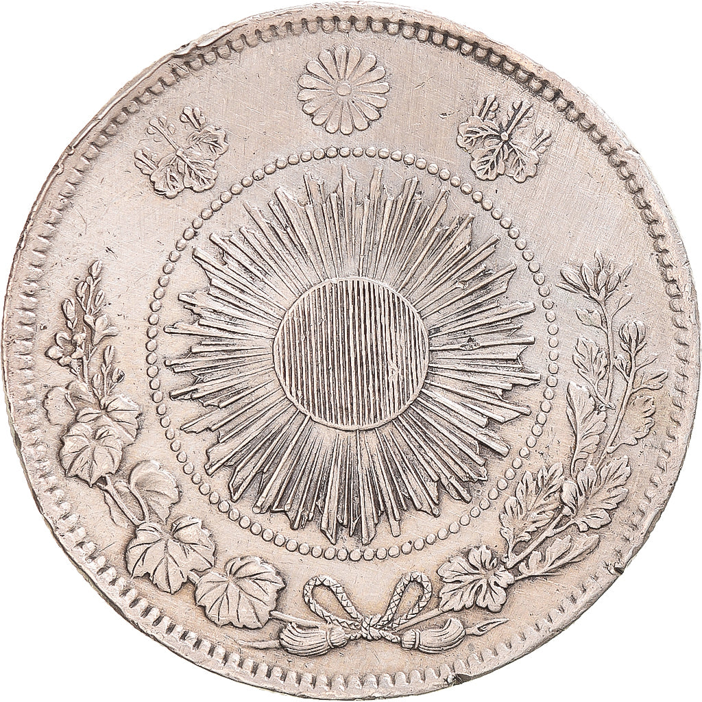 Coin, Japan, Mutsuhito, Yen, 1870, Osaka, AU(50-53), Silver