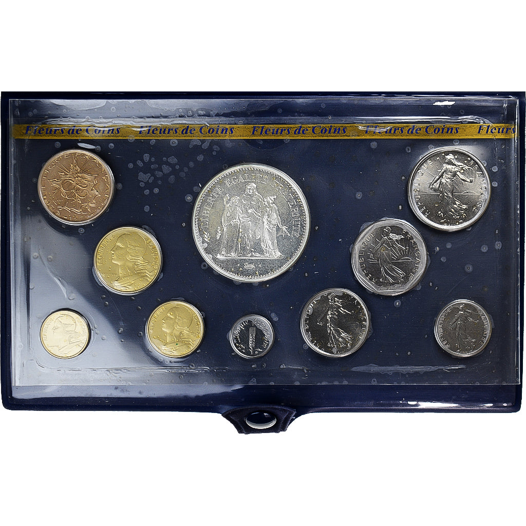 Moeda, França, Coffret 1 c. à 50 frs., 1979, Monnaie de Paris, FDC, MS(65-70)