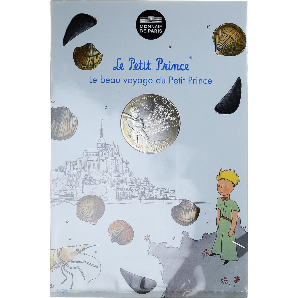 Francia, 10 Euro, Le Petit Prince (pêche au Mont Saint-Michel), 2016, Monnaie