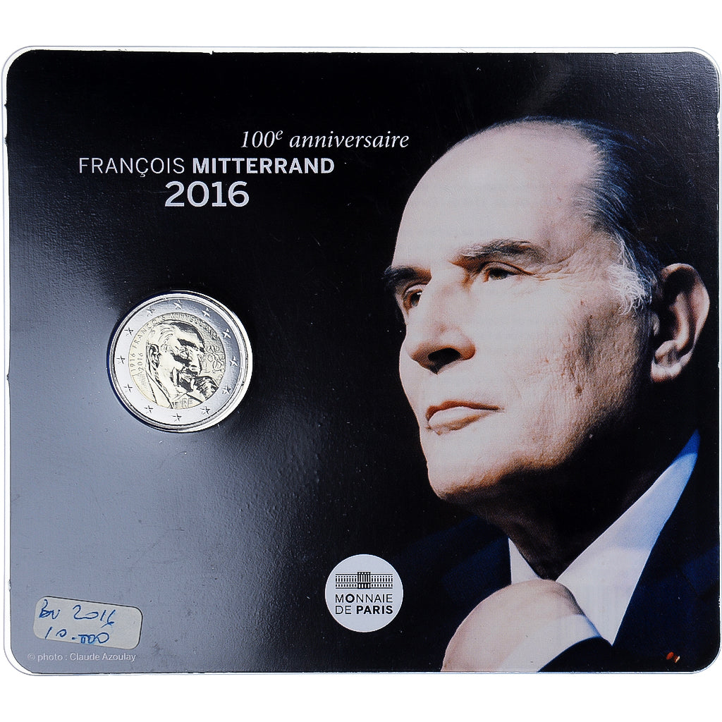 France, 2 Euro, François Mitterrand, 2016, BU, MS(65-70), Bi-Metallic