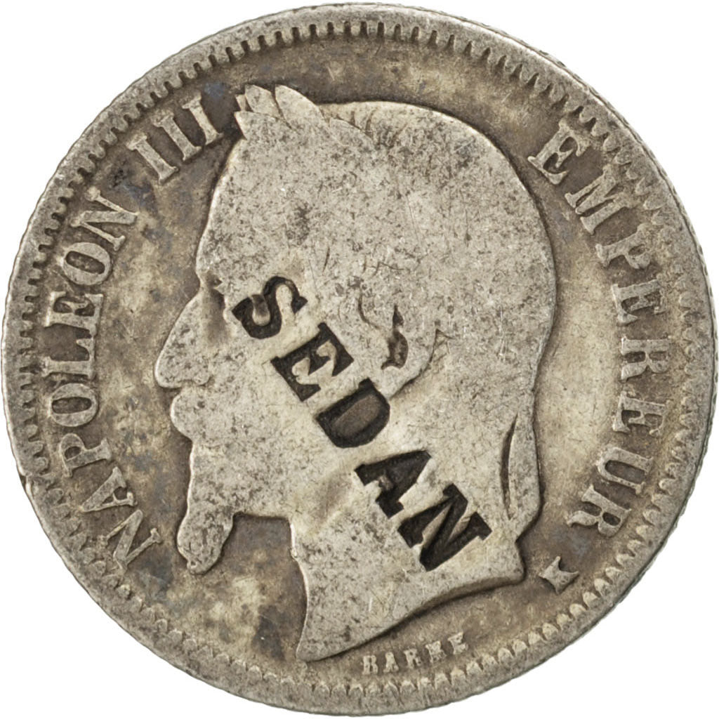Second Empire, 1 Franc Napoléon III tête laurée, 1867 K, Bordeaux, Satirique, Ga
