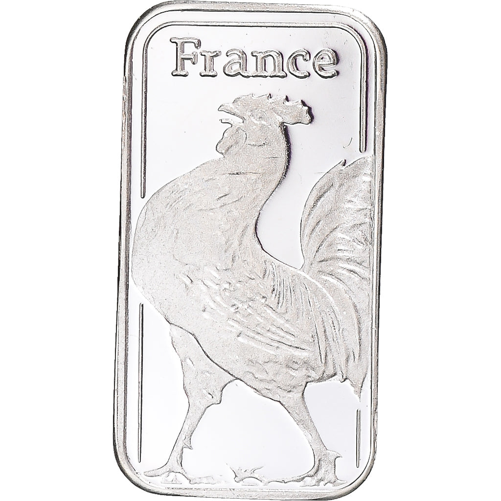 Frankreich, Lingotin 999 fine silver, Coq, STGL, Silber