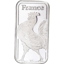 Frankreich, Lingotin 999 fine silver, Coq, STGL, Silber