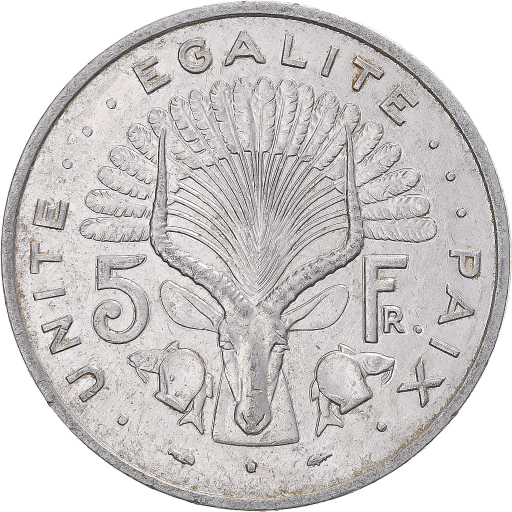 Monnaie, Djibouti, 5 Francs, 1991, Paris, TTB, Aluminium, KM:22