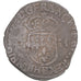 Moeda, França, Henri IV, Douzain, 1595, Dijon, VF(30-35), Lingote, Gadoury:552