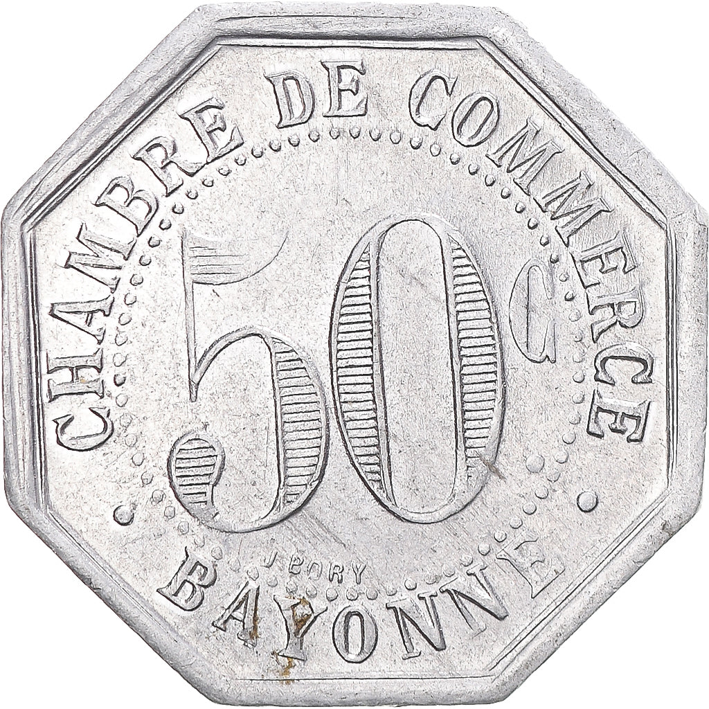 Coin, France, 50 Centimes, 1920, Bayonne, Chambre de Commerce, AU(55-58)