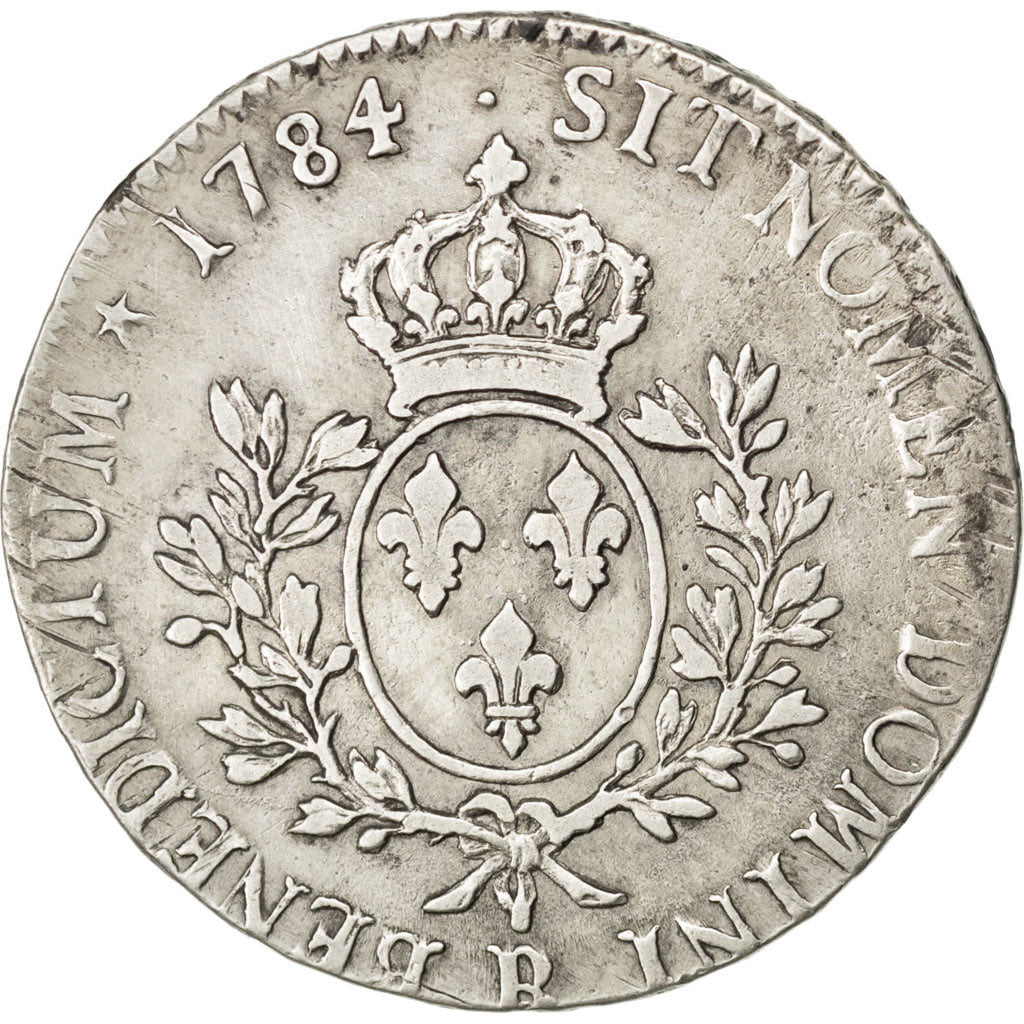 FRANCE, Écu aux branches d'olivier, ECU, 1784, Orl, KM #564.14, EF(40-45), ...
