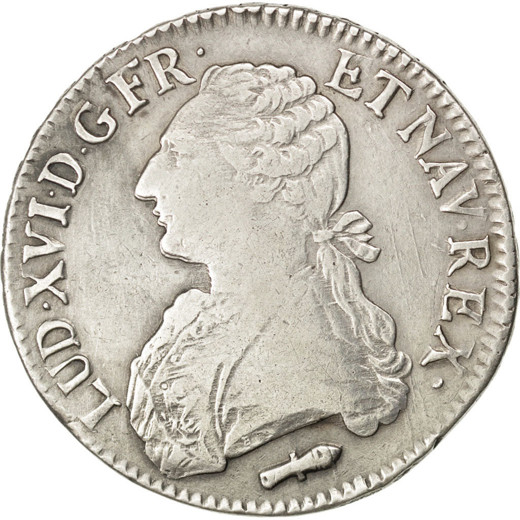Francia, Louis XVI, Écu aux branches d'olivier, Ecu, 1789, Perpignan, BB, Ar...