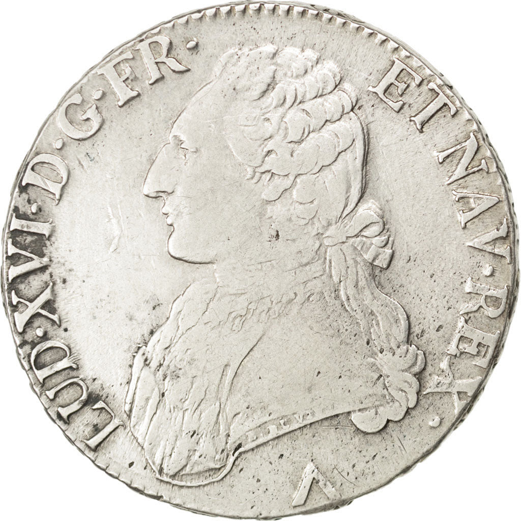 FRANCE, Écu aux branches d'olivier, ECU, 1776, Lille, KM #564.16, EF(40-45), ...