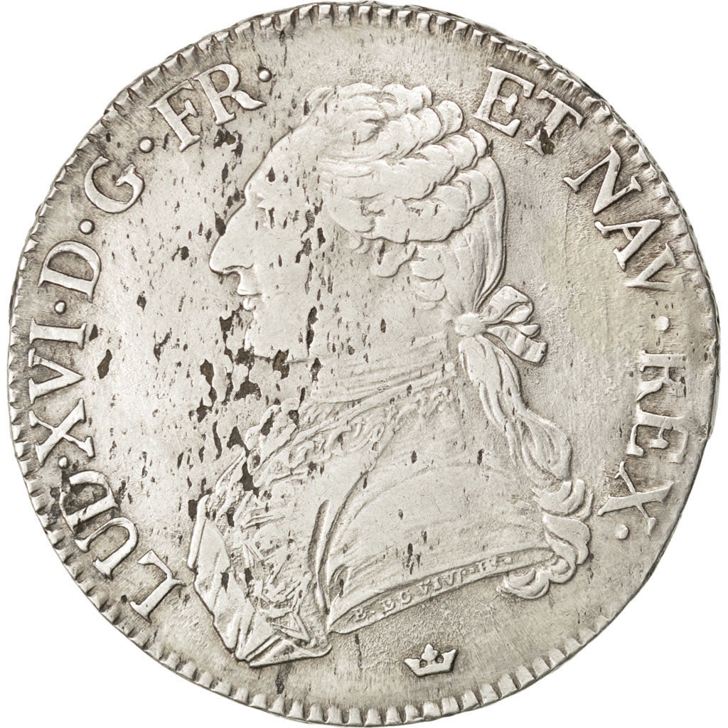 FRANCE, Écu aux branches d'olivier, ECU, 1775, Montpellier, KM #564.12, ...