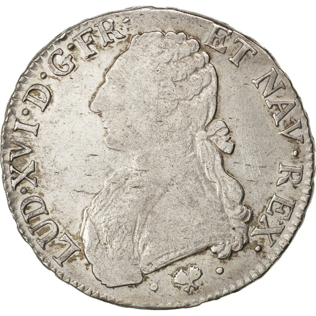 Louis XVI, Écu aux branches d'olivier, 1776 L, Bayonne, Gadoury 356