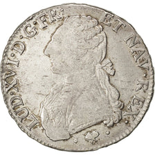 Louis XVI, Écu aux branches d'olivier, 1776 L, Bayonne, Gadoury 356