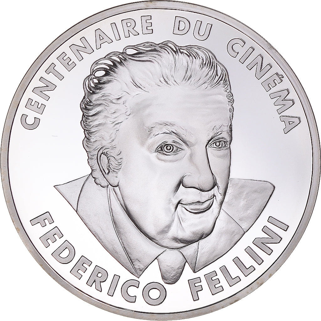 Münze, Frankreich, Federico Fellini, 100 Francs, 1995, Monnaie de Paris, ESSAI
