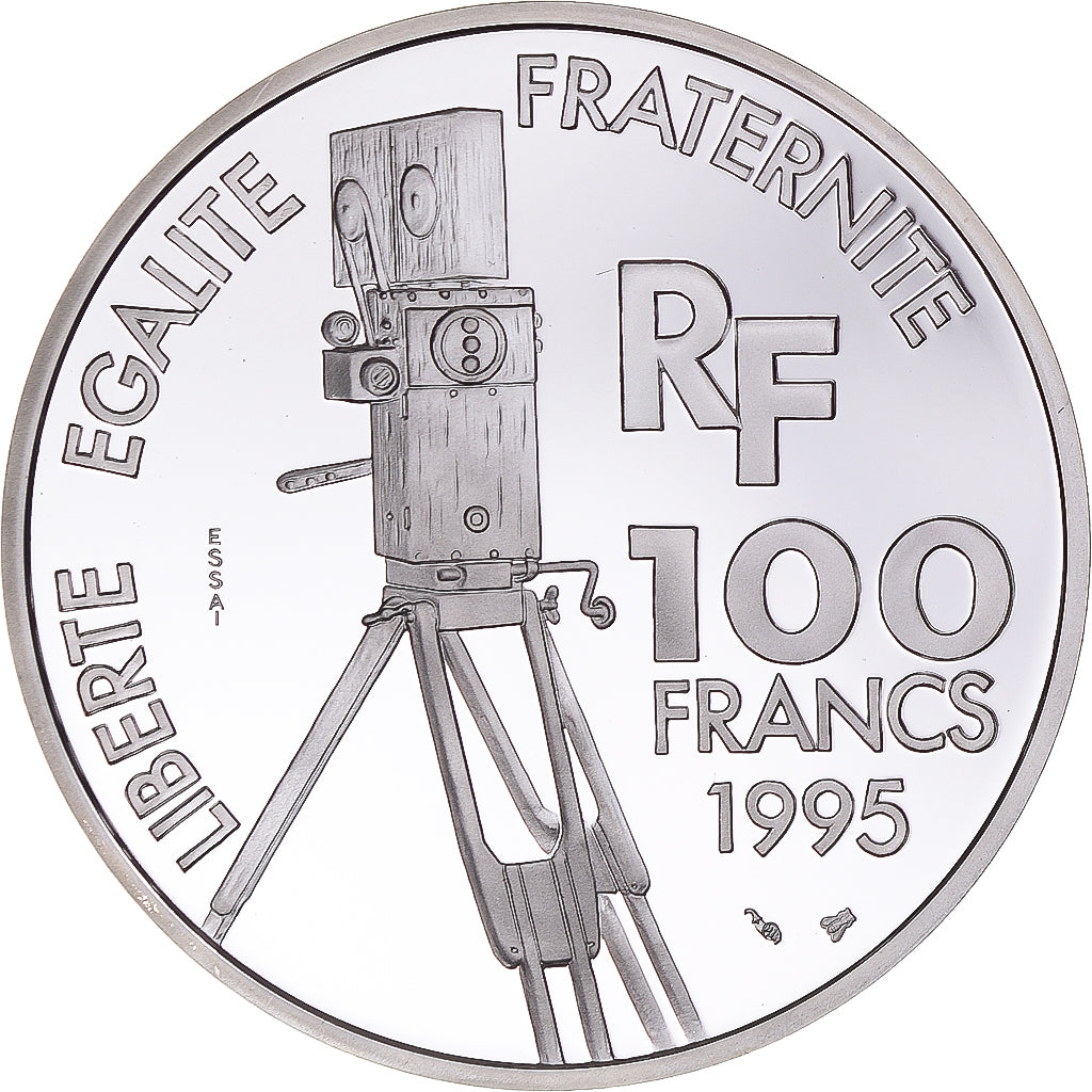 Münze, Frankreich, Federico Fellini, 100 Francs, 1995, Monnaie de Paris, ESSAI