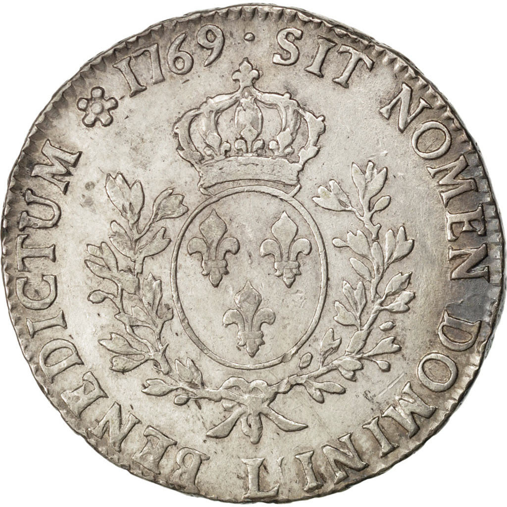 FRANCE, Écu au bandeau, ECU, 1769, Bayonne, KM #512.12, EF(40-45), Silver, ...