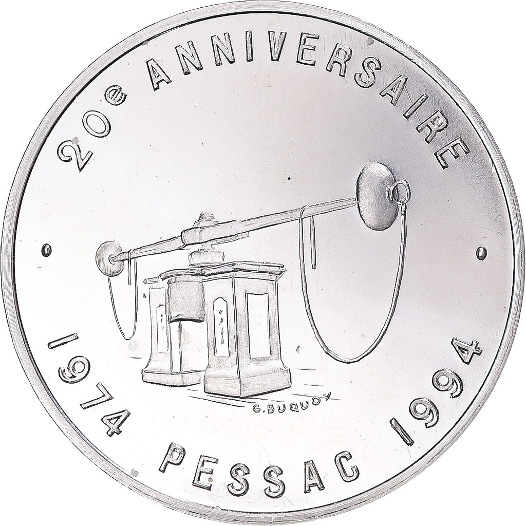France, Token, Pessac - Union Sportive et Culturelle, 1994, MS(63), Silver