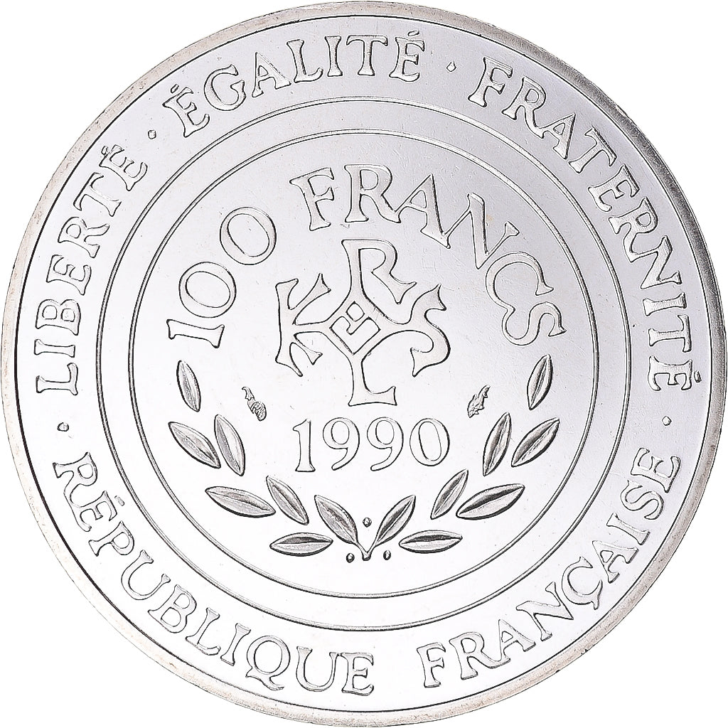Coin, France, Charlemagne, 100 Francs, 1990, Monnaie de Paris, ESSAI, MS(65-70)