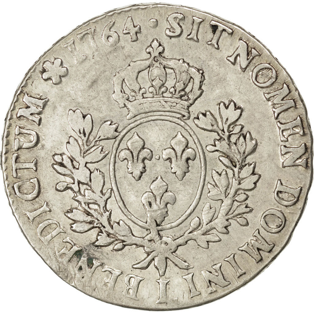 FRANCE, Écu au bandeau, ECU, 1764, Bayonne, KM #512.12, VF(30-35), Silver, ...