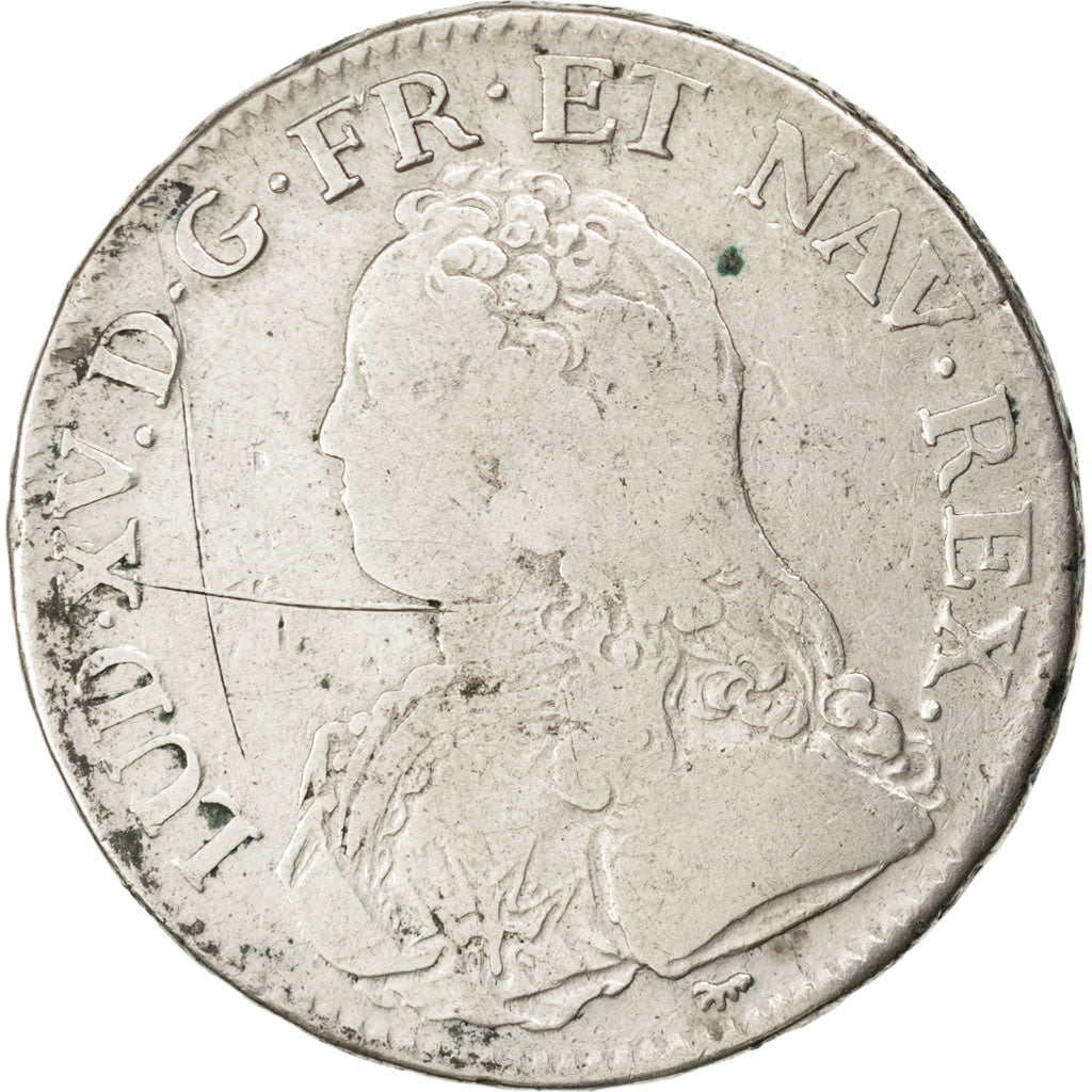 Louis XV, Écu aux branches d'olivier, 1735 A, Paris, Gadoury 321