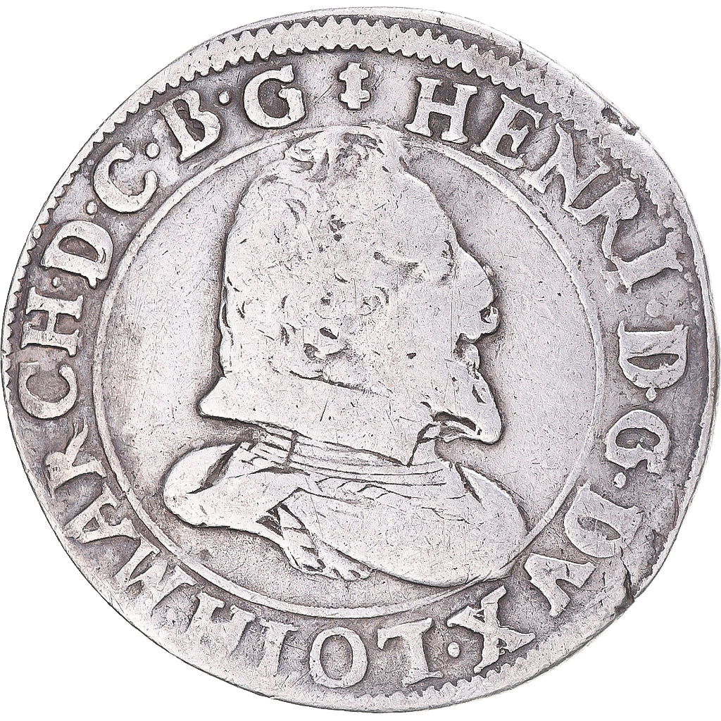 Coin, FRENCH STATES, LORRAINE, Henri II, Teston, 1615, Nancy, VF(30-35), Silver