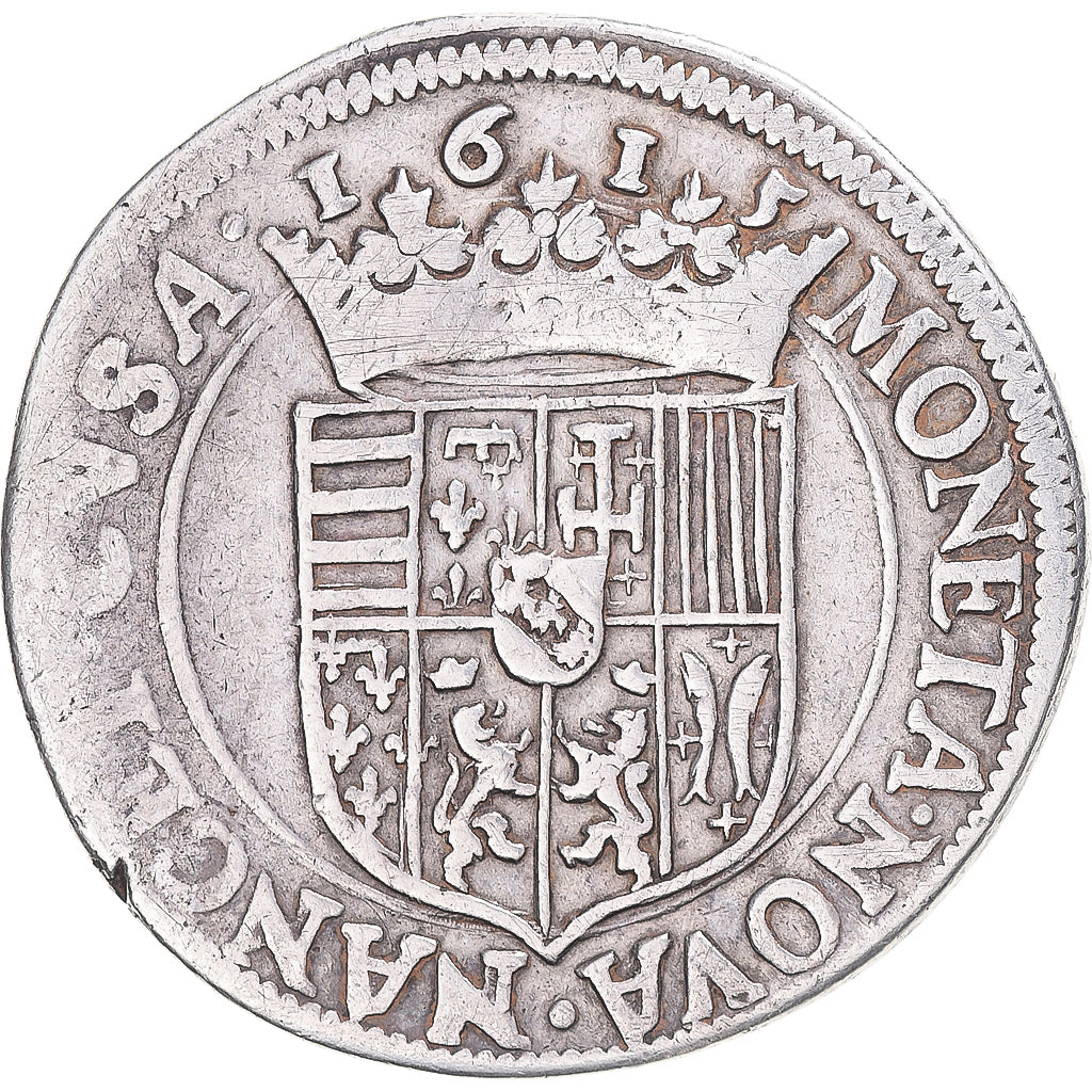 Coin, FRENCH STATES, LORRAINE, Henri II, Teston, 1615, Nancy, VF(30-35), Silver