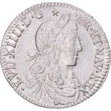 Coin, France, Louis XIV, 1/12 Écu au buste juvénile, 1661/0, Lyon, AU(50-53)
