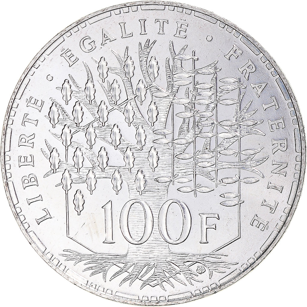 Moneta, Francia, Panthéon, 100 Francs, 1995, SPL, Argento, Gadoury:898