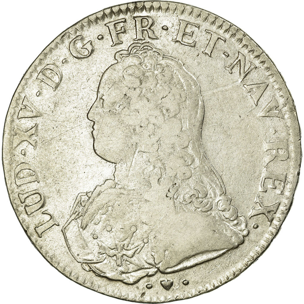 Coin, France, Louis XV, Écu aux branches d'olivier, Ecu, 1739, Strasbourg