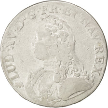 FRANCE, Écu aux branches d'olivier, ECU, 1730, Nantes, KM #486.20, VF(20-25), ..