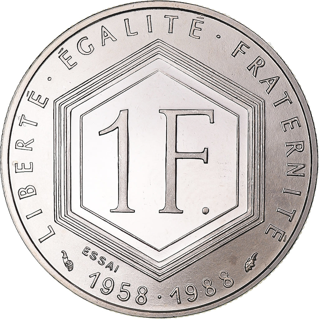 Coin, France, Charles de Gaulle, Franc, 1988, Monnaie de Paris, ESSAI