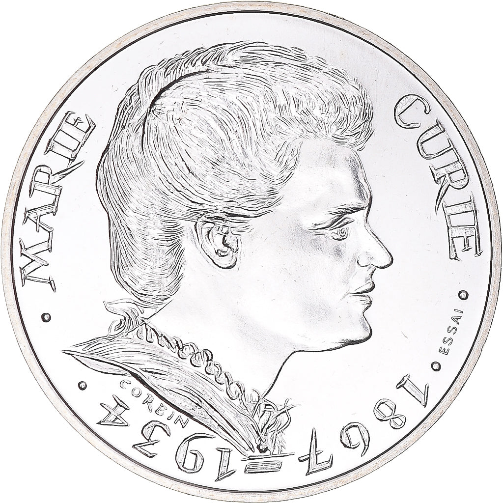 Münze, Frankreich, Marie Curie, 100 Francs, 1984, Monnaie de Paris, ESSAI