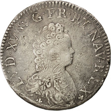 FRANCE, Écu Vertugadin, ECU, 1717, Paris, KM #414.1, VF(20-25), Silver, Gadoury