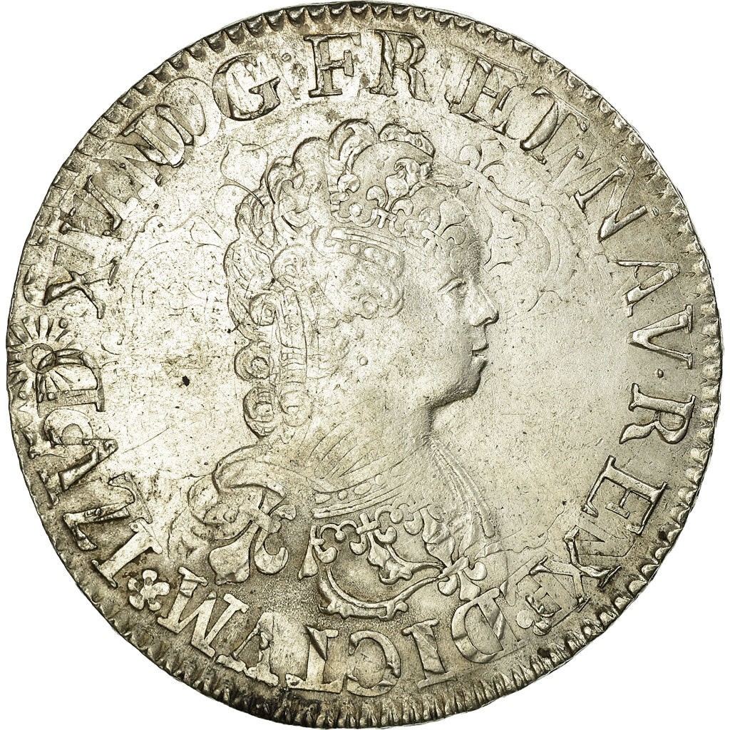 Coin, France, Louis XV, Écu Vertugadin, Ecu, 1716, Paris, EF(40-45), Silver