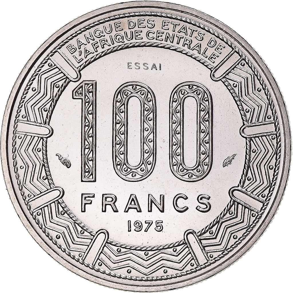 Coin, Central African Republic, 100 Francs, 1975, Monnaie de Paris, ESSAI