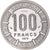 Moeda, Gabão, 100 Francs, 1975, Monnaie de Paris, ENSAIO, MS(65-70), Níquel
