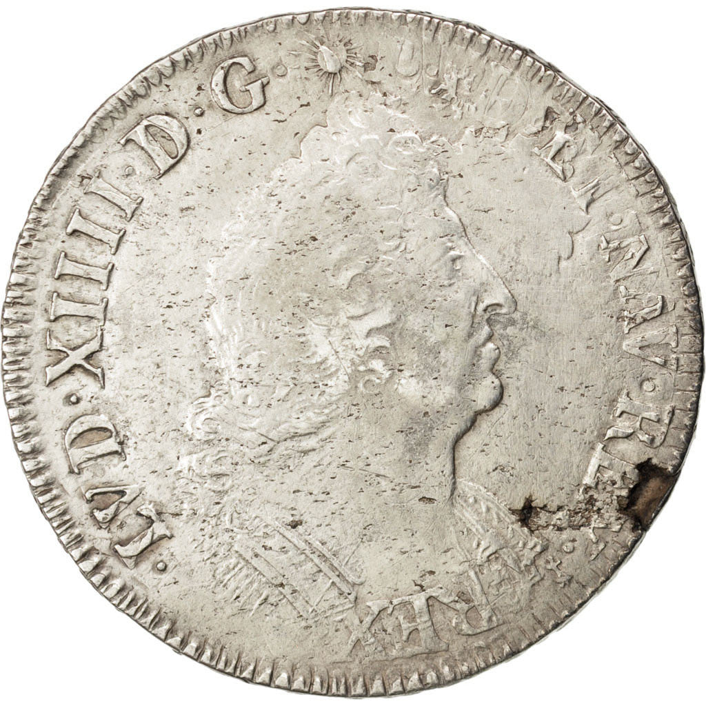FRANCE, Ecu, 1694, VF(30-35), Silver, Gadoury #217, 27.06