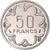 Moeda, Gabão, 50 Francs, 1976, Monnaie de Paris, ENSAIO, MS(65-70), Níquel