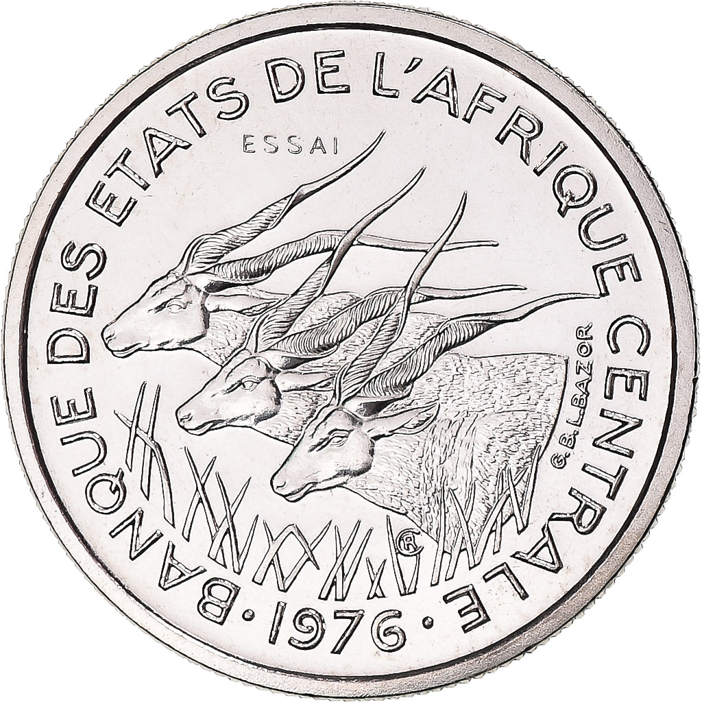 Coin, Cameroon, 50 Francs, 1976, Monnaie de Paris, ESSAI, MS(65-70), Nickel