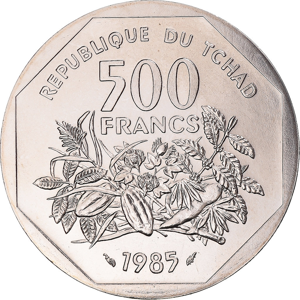 Coin, Chad, 500 Francs, 1985, Monnaie de Paris, ESSAI, MS(65-70), Copper-nickel