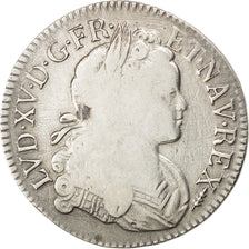 FRANCE, Écu de France-Navarre, ECU, 1718, Amiens, KM #435.23, VF(20-25), Silver,