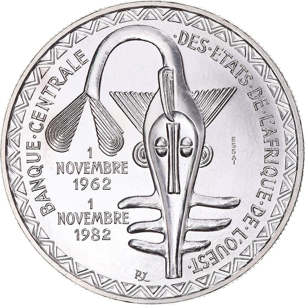 Coin, West African States, 5000 Francs, 1982, Monnaie de Paris, ESSAI
