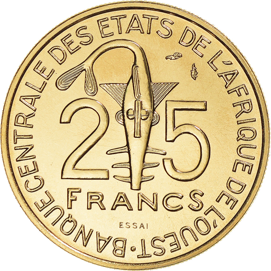 Moneta, Kraje Afryki Zachodniej, 25 Francs, 1980, Monnaie de Paris, PRÓBA