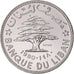 Moeda, Líbano, 50 Piastres, 1980, Monnaie de Paris, ENSAIO, MS(65-70), Níquel