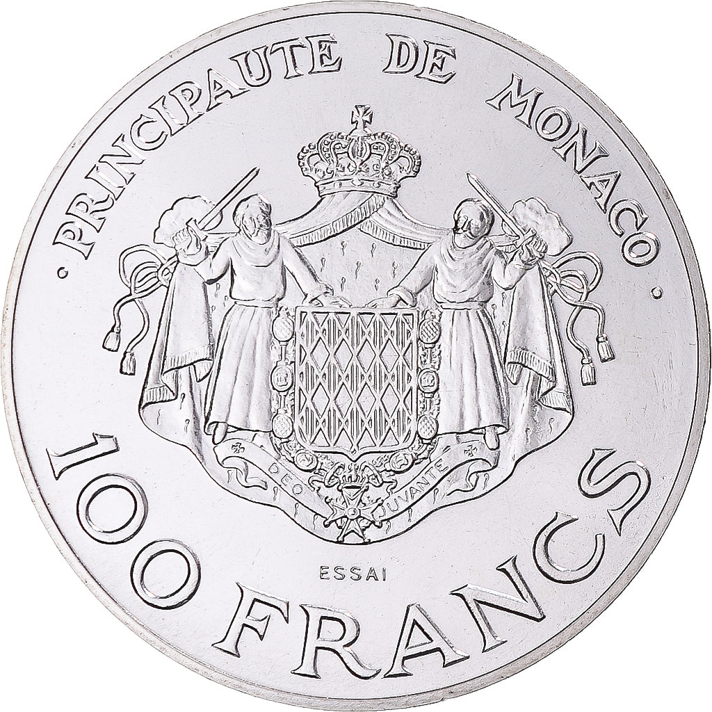Coin, Monaco, Rainier III & Albert, 100 Francs, 1982, Monnaie de Paris, ESSAI