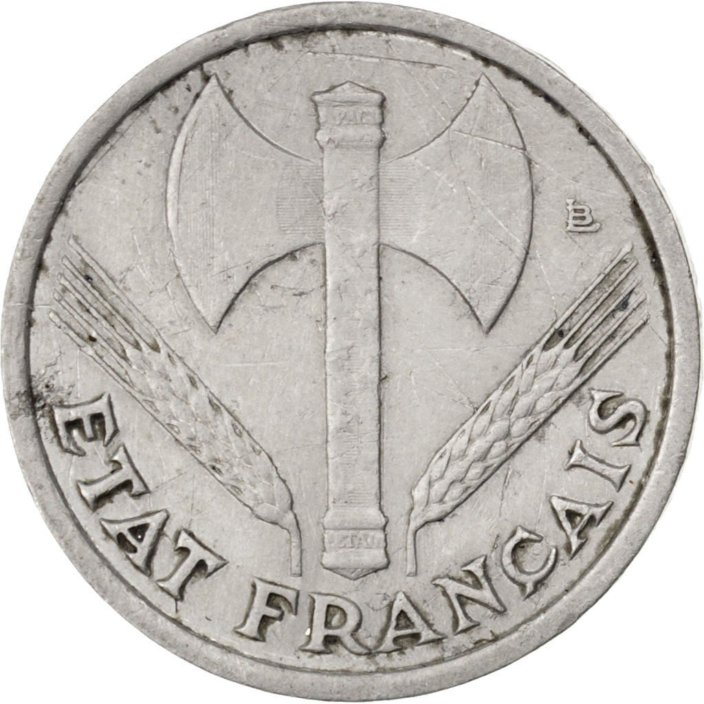 FRANCE, Bazor, 50 Centimes, 1943, Paris, KM #914.1, AU(50-53), Aluminum, 18,...