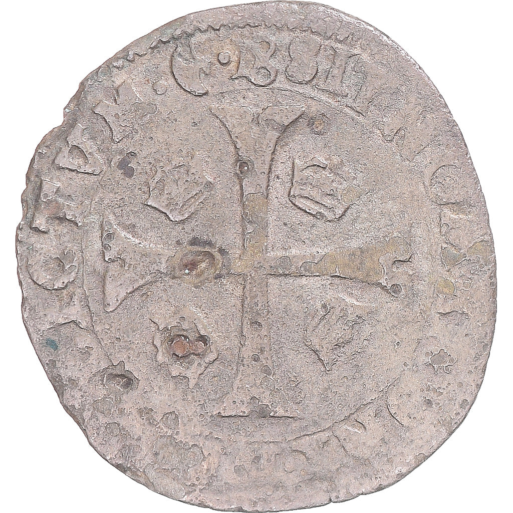 Coin, France, Charles X, Douzain aux deux C, 1593, VF(30-35), Billon