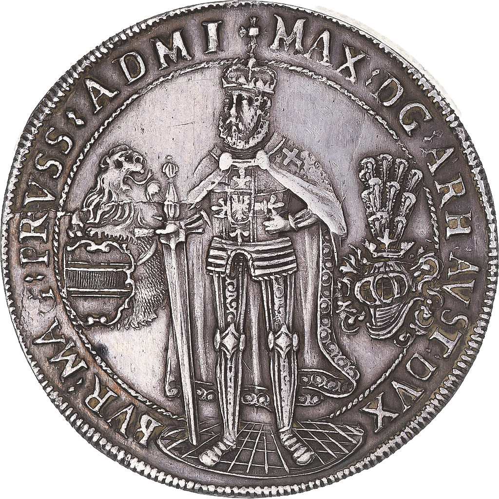 Coin, German States, TEUTONIC ORDER, Maximilian, Thaler, 1603, Hall, AU(50-53)