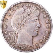Coin, United States, Barber Half Dollar, 1892, U.S. Mint, San Francisco, PCGS
