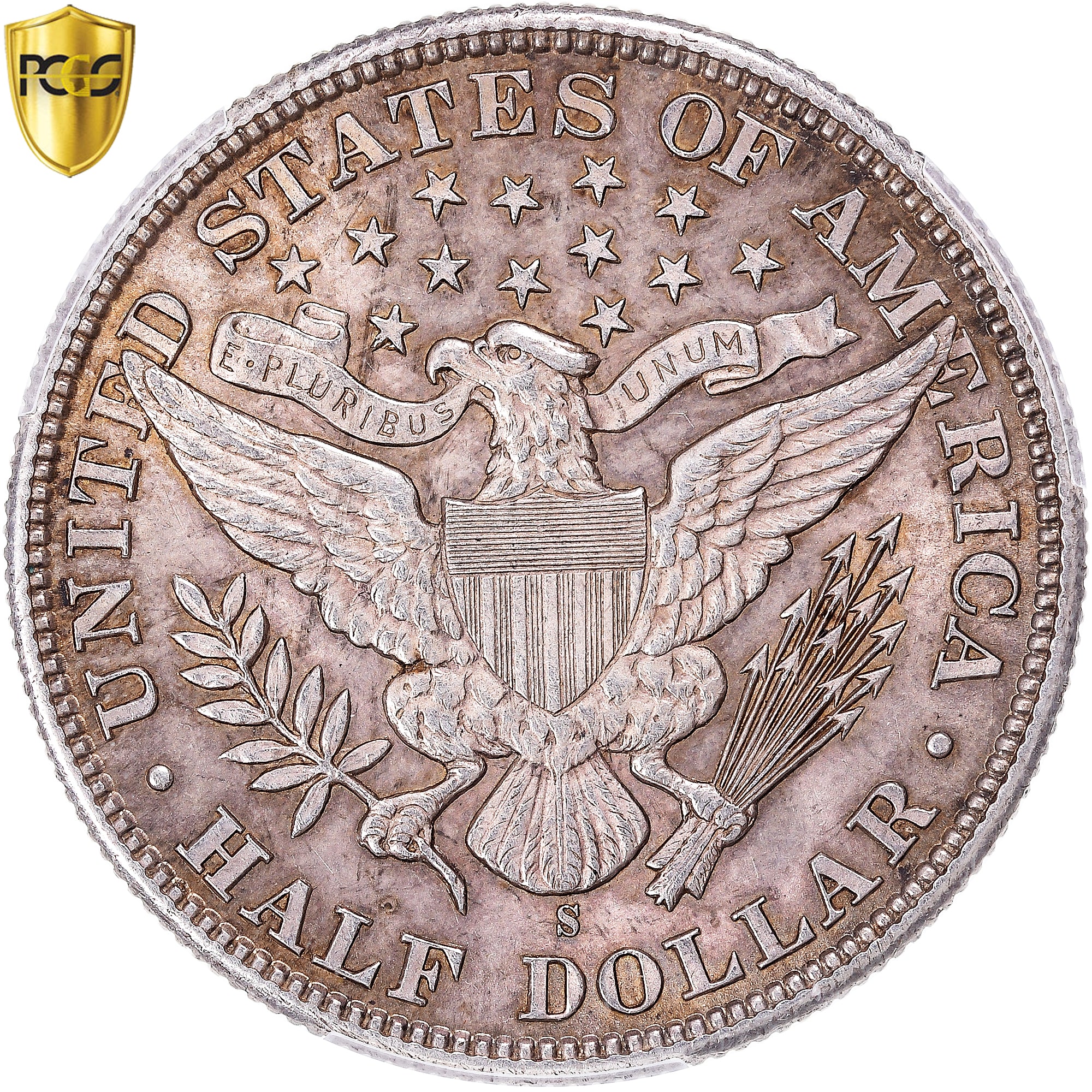 Coin, United States, Barber Half Dollar, 1892, U.S. Mint, San Francisco, PCGS