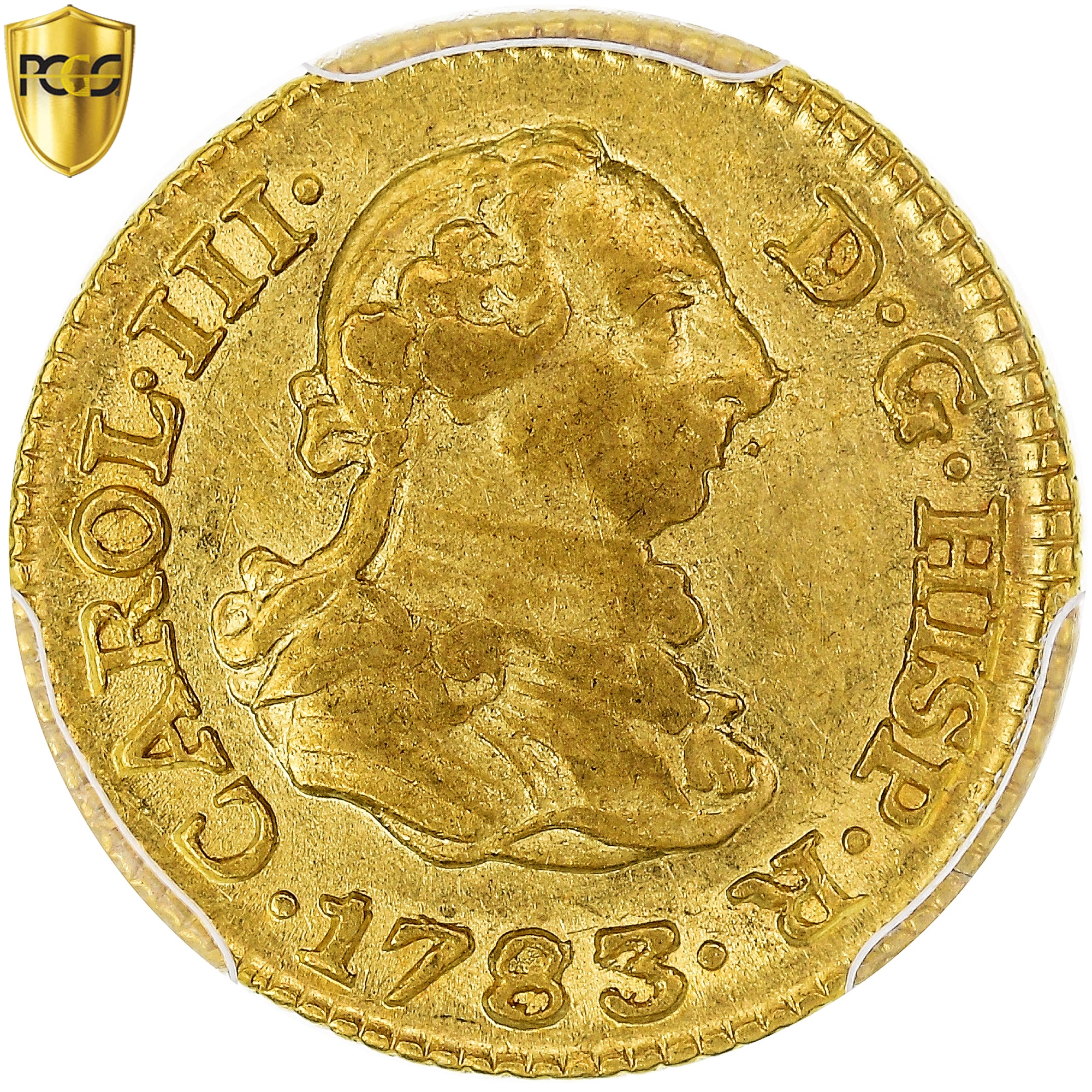 Coin, Spain, Charles III, 1/2 Escudo, 1783, Madrid, PCGS, AU55, AU(55-58), Gold